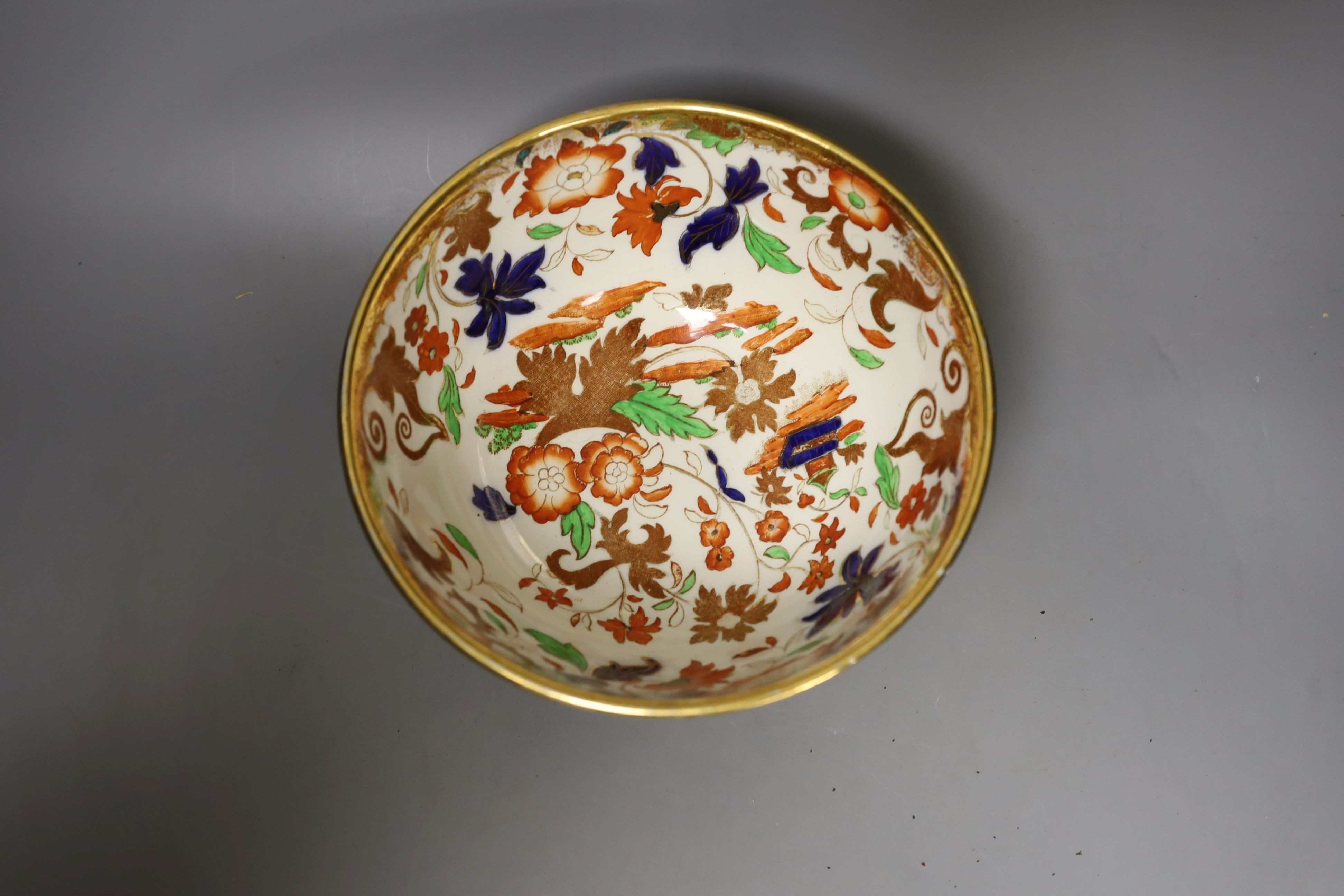 A Copeland ginger jar and cover and 2 Amherst ironstone punchbowls